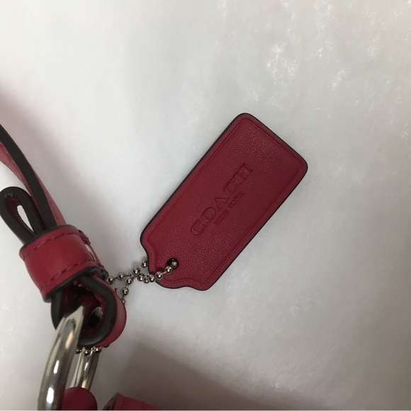 Coach Taylor Mini Flap Crossbody Berry Red Leather Purse - Picture 7 of 16